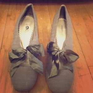 Grey Fabric Dress Shoes